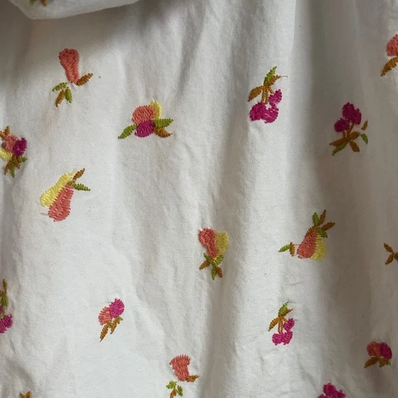 Lou & Grey Embroidered Floral Pullover Anorak Hoodie – White – Size L - Picture 4 of 4